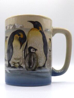 Otagiri Antarctic Emperor Penguins Coffee Mug Japan Ceramic